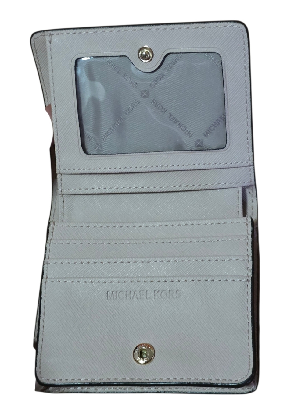 Michael Kors Jet Set Travel Studded Bifold Wallet - NWOT - Soft Pink - Picture 6 of 8
